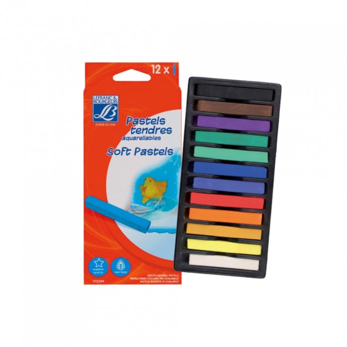 SET PASTELES SUAVES ACUARELABLES LEFRANC & BOURGEOIS X12 COLORES