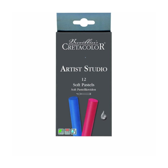 SET PASTELES SUAVES CRETACOLOR, 12 COLORES