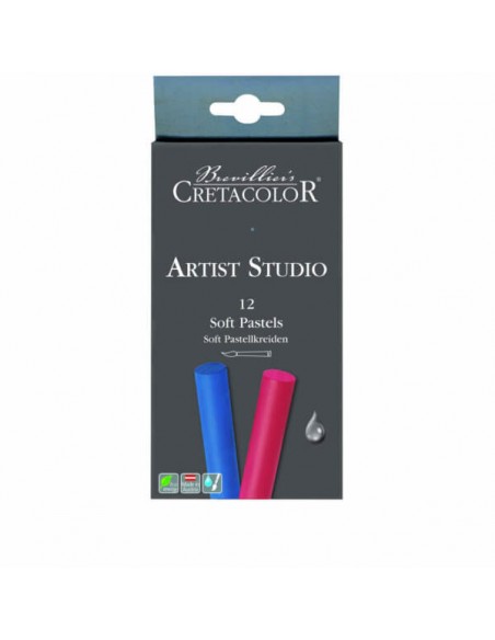 SET PASTELES SUAVES CRETACOLOR, 12 COLORES