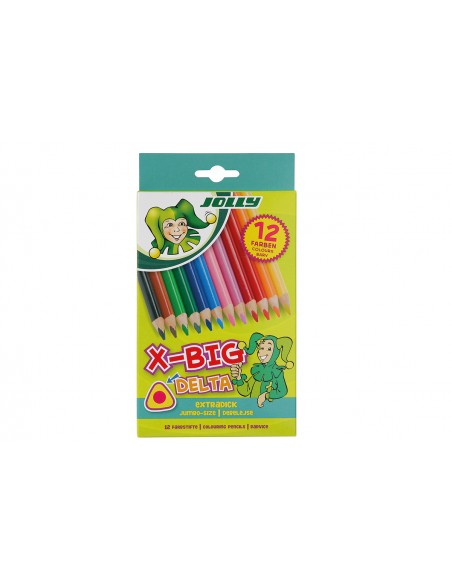 SET LÁPICES DE COLORES JOLLY SUPERSTICKS X-BIG DELTA X12